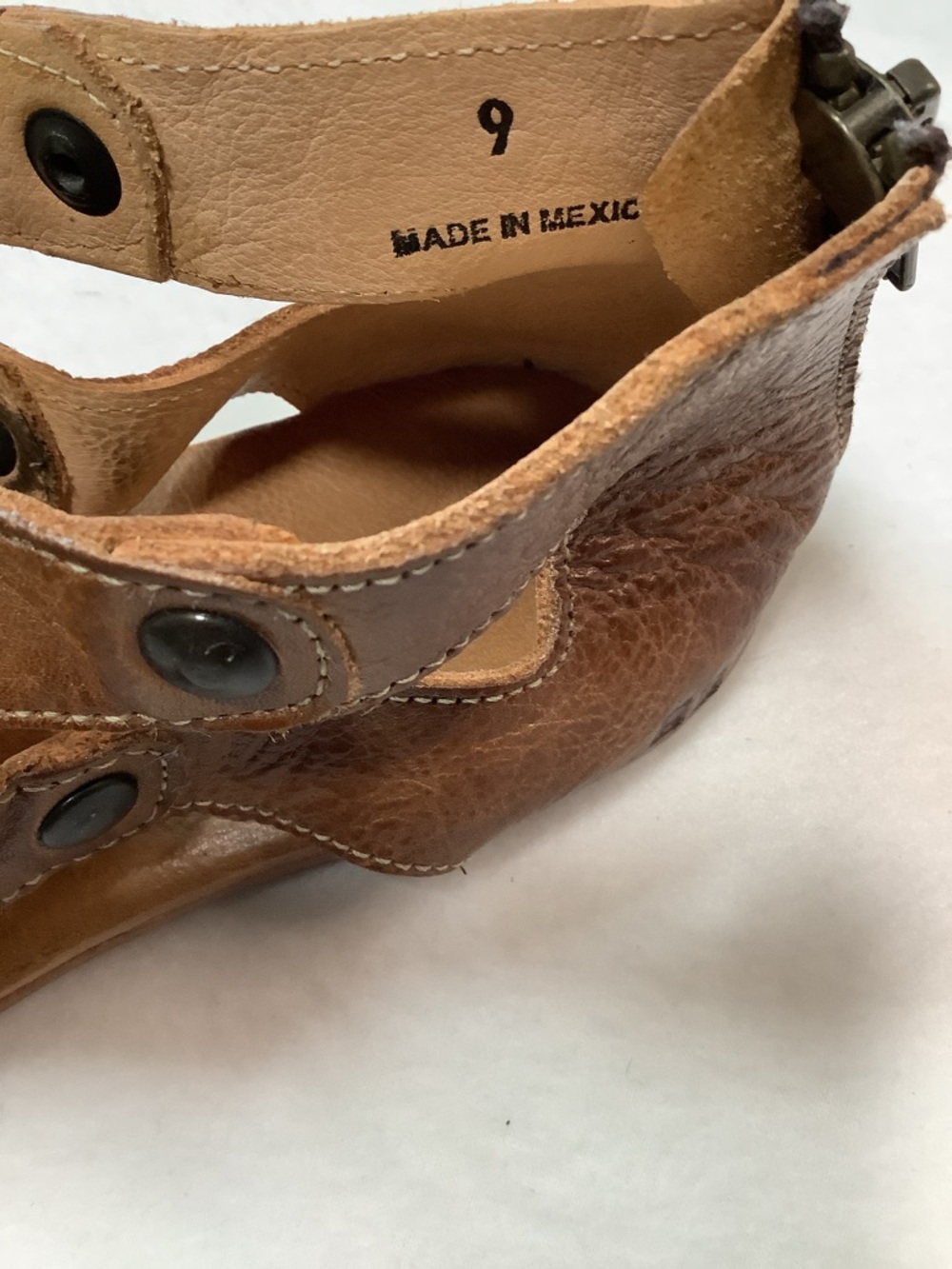 BED STU Soto Brown Leather Sandal Sz 9 - Picture 7 of 8